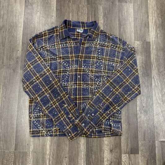 Vale Rhinestone Flannel Yellow Blue