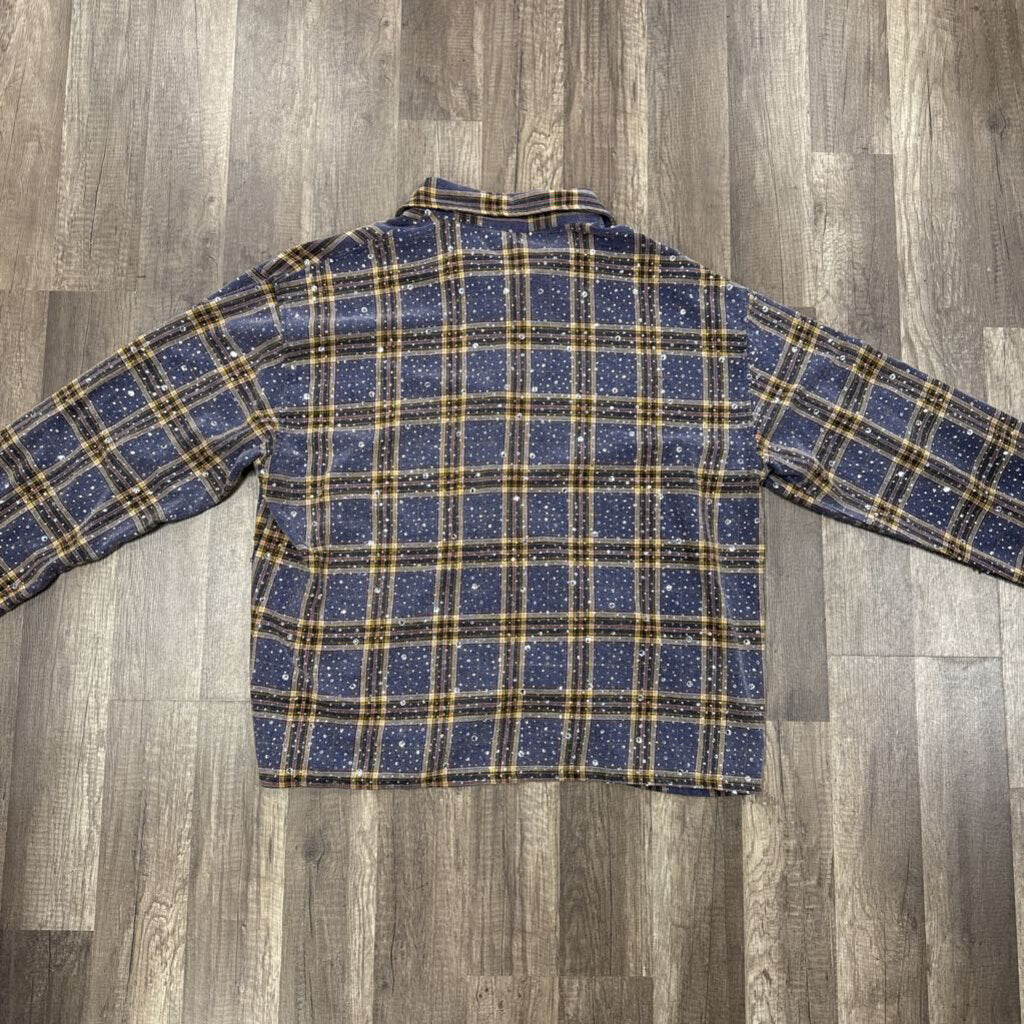 Vale Rhinestone Flannel Yellow Blue