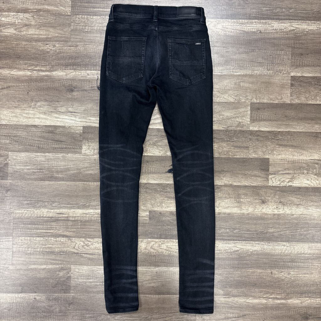 Amiri Jean Mx-1 Black Blue Patch