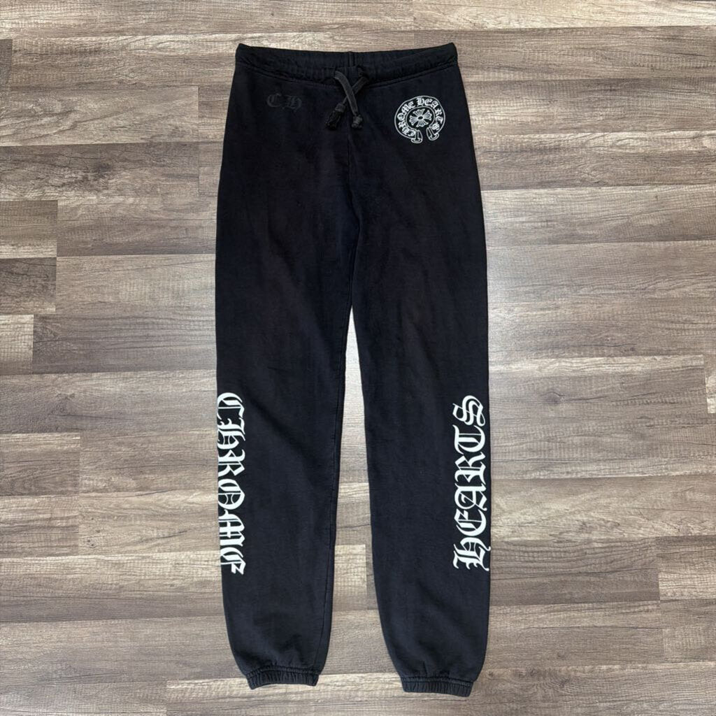 Chrome Heart Black Horseshoe Sweatpants