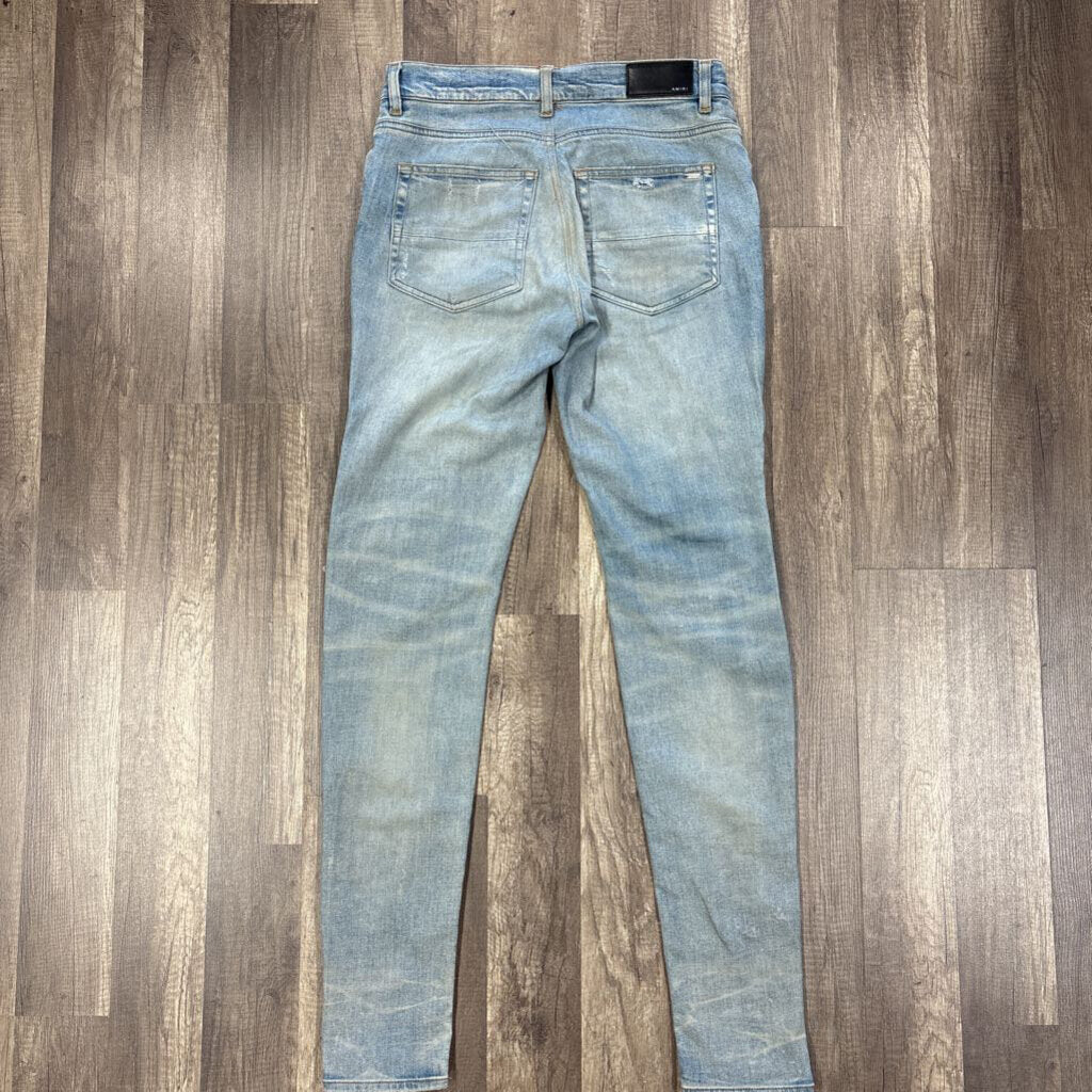Amiri jean light blue mx 1 black patch