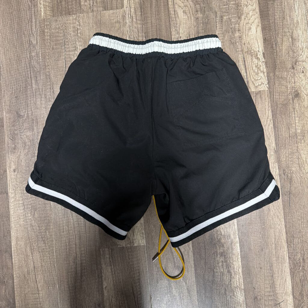 Rhude Black Shorts White Logo