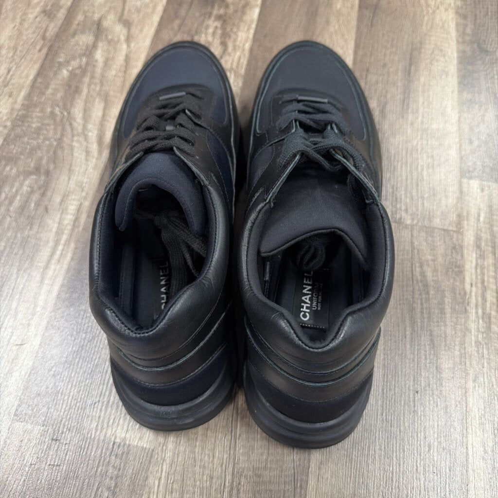 Chanel Black Lambskin Trainers