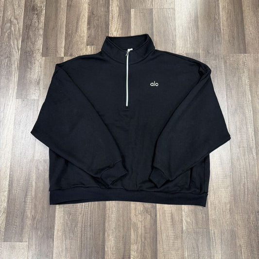 Alo Quarter Zip Up Black