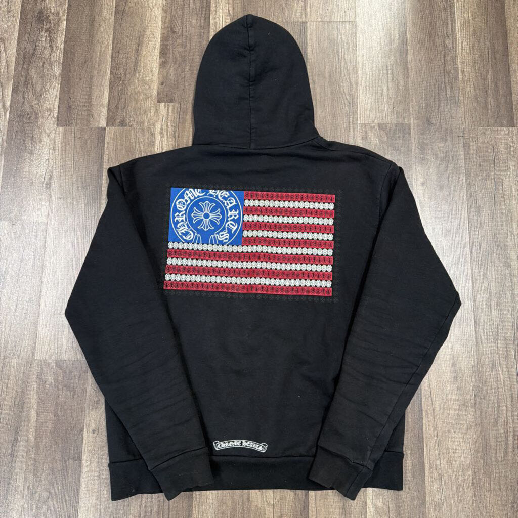 Chrome Hearts Flag Hoodie Black