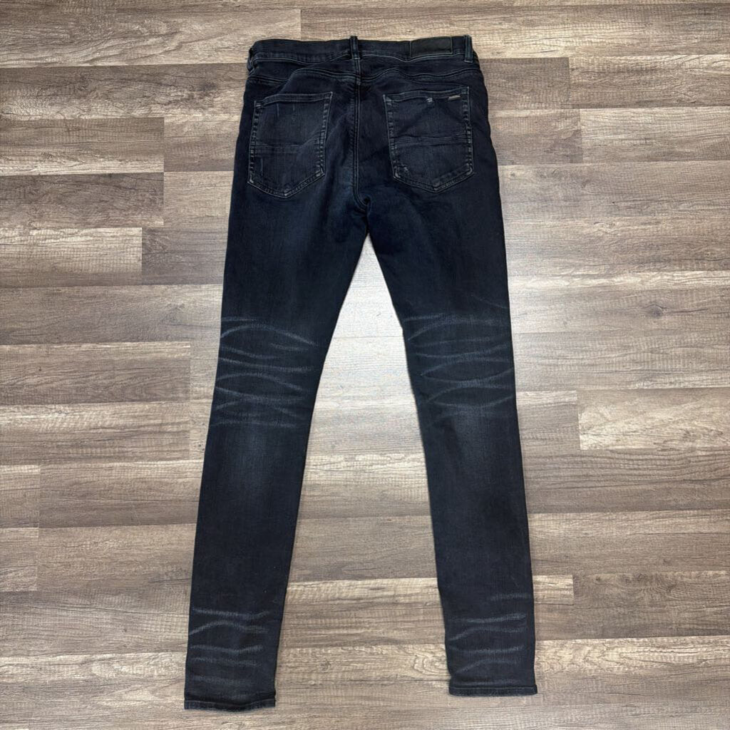Amiri jean mx1 black white knit patch