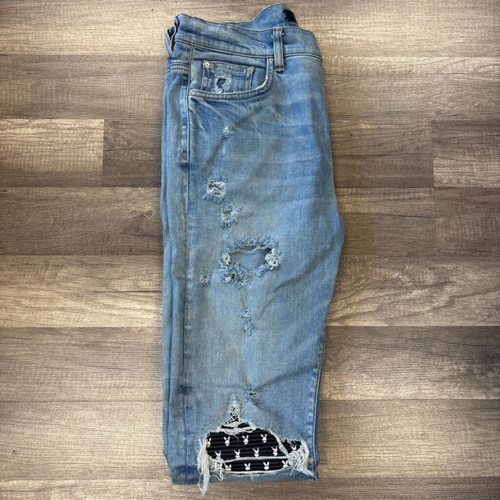 Amiri Jean Mx-1 Blue Playboy Patch