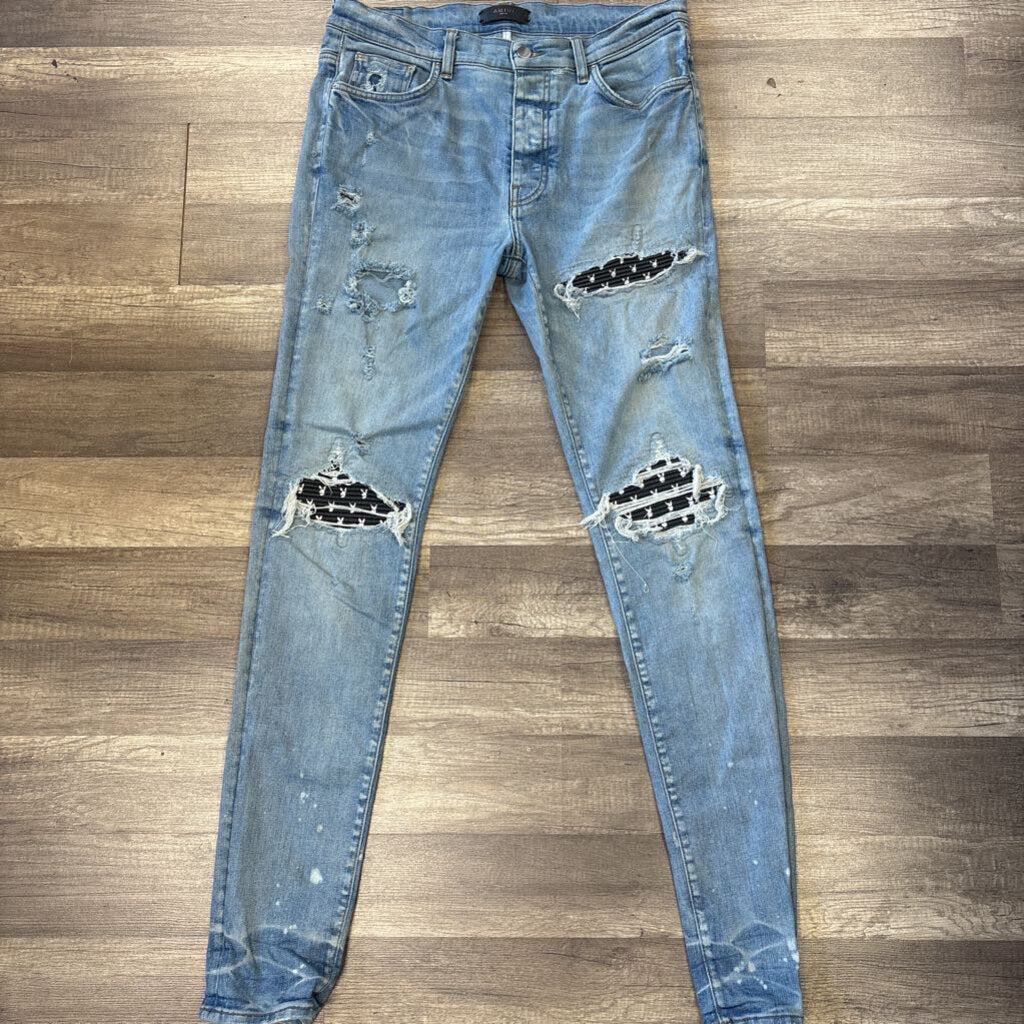 Amiri Jean Mx-1 Blue Playboy Patch