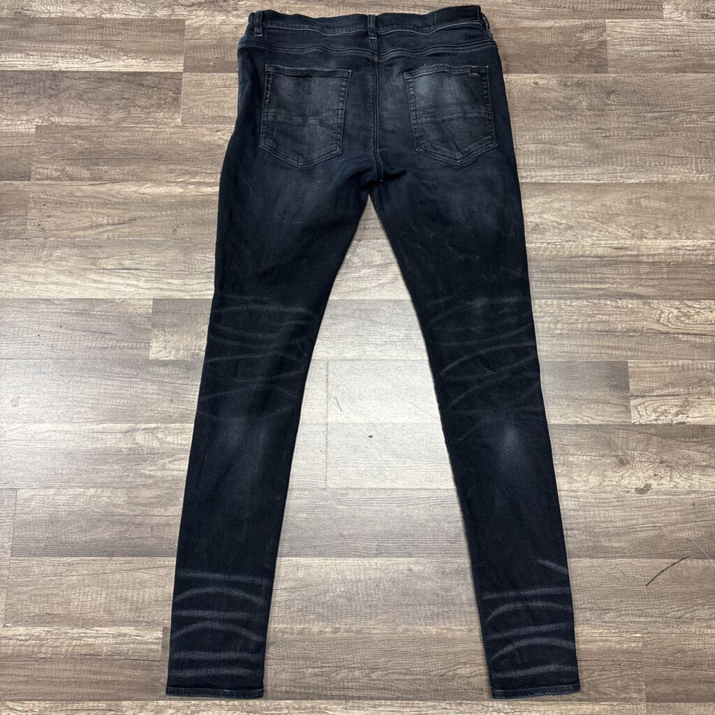 Amiri Jean Black White Knit Patch