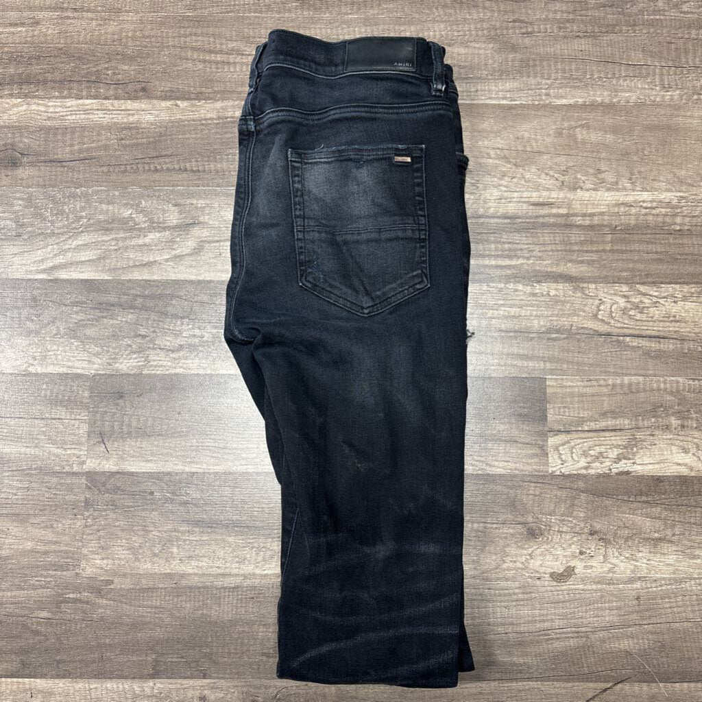 Amiri Jean Black White Knit Patch