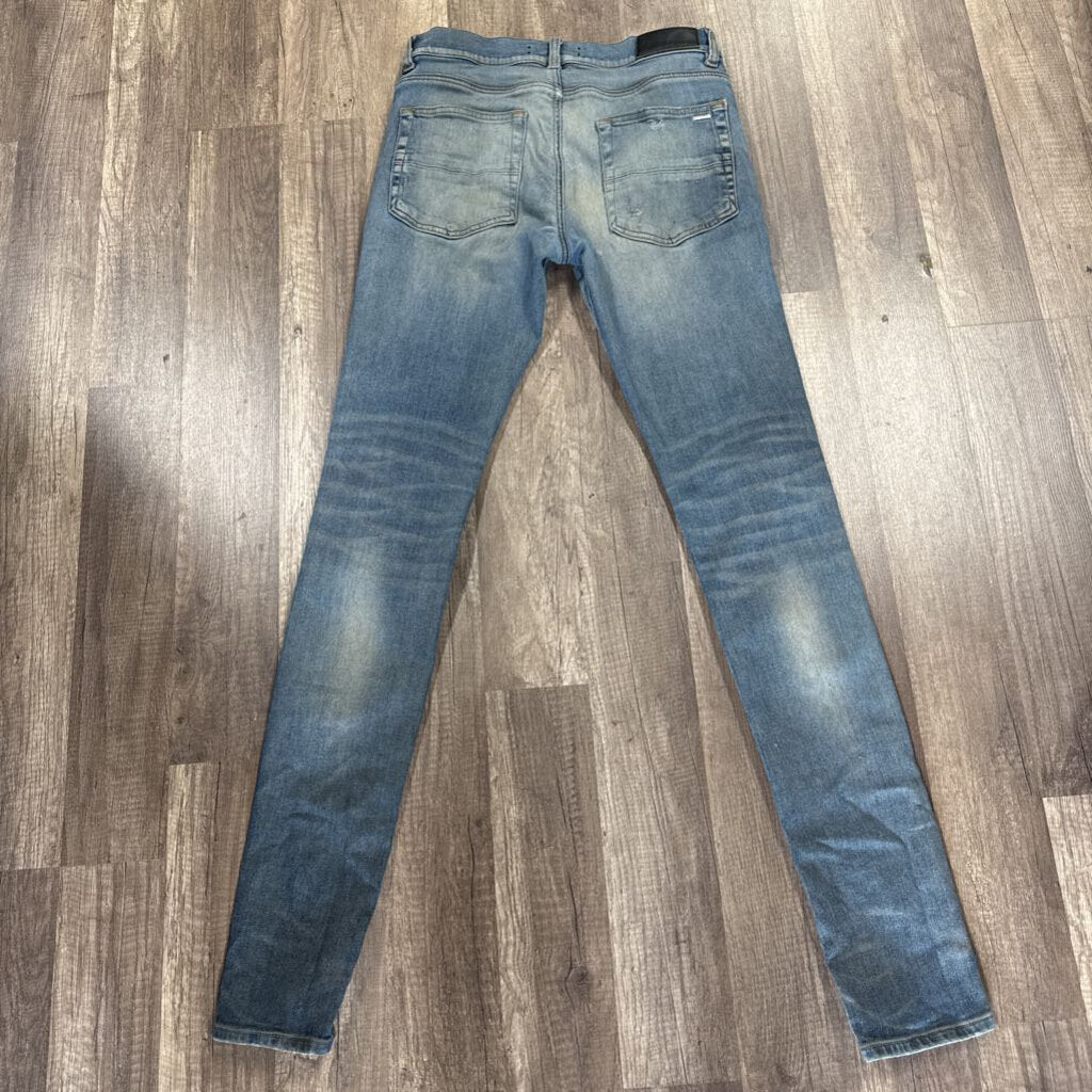 Amiri Jean Blue MX1 Flannel Patch