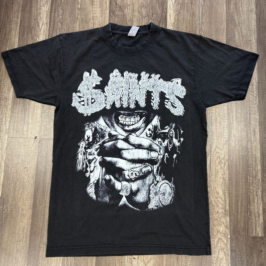 Saints bling out shirt grey