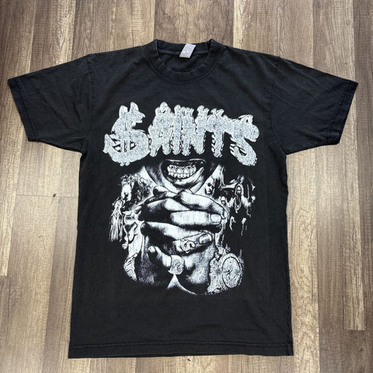 Saints bling out shirt grey