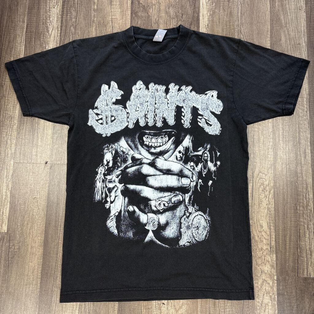 Saints bling out shirt grey
