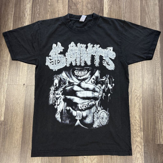 Saints bling out shirt grey