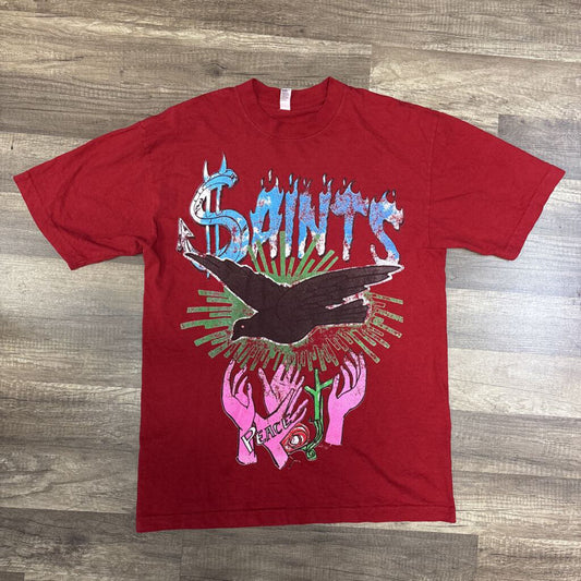 Saints peace shirt red