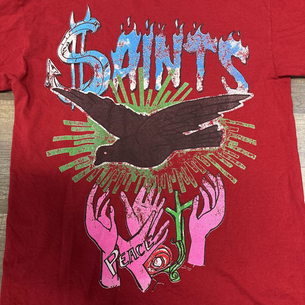 Saints peace shirt red