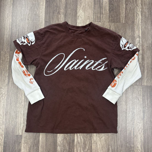 Saints Brown Orange Thermal Shirt