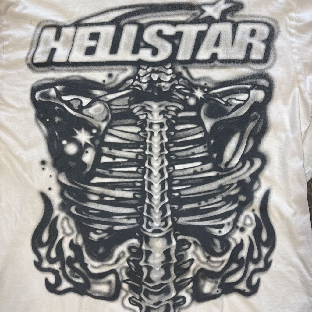 Hellstar Skeleton shirt L/S cream