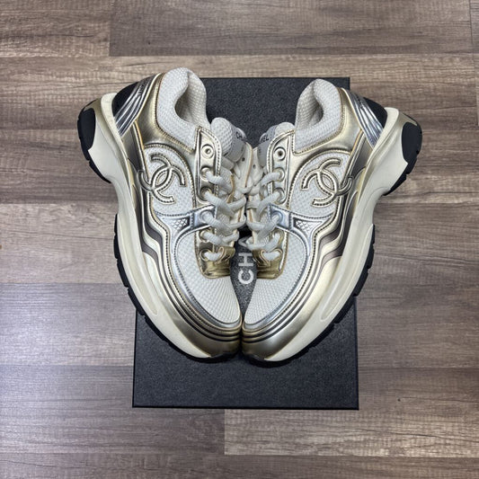 Chanel Trainer white gold