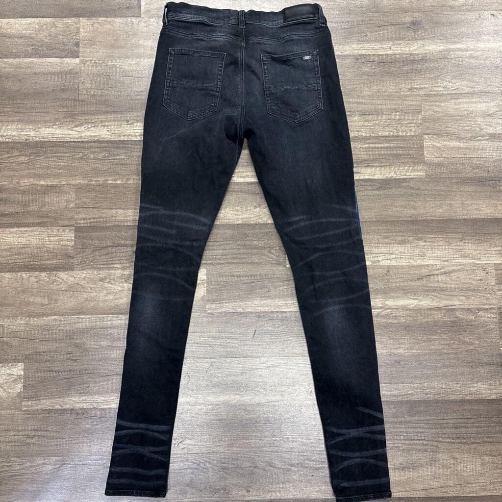 Amiri Jean Drip Logo Black