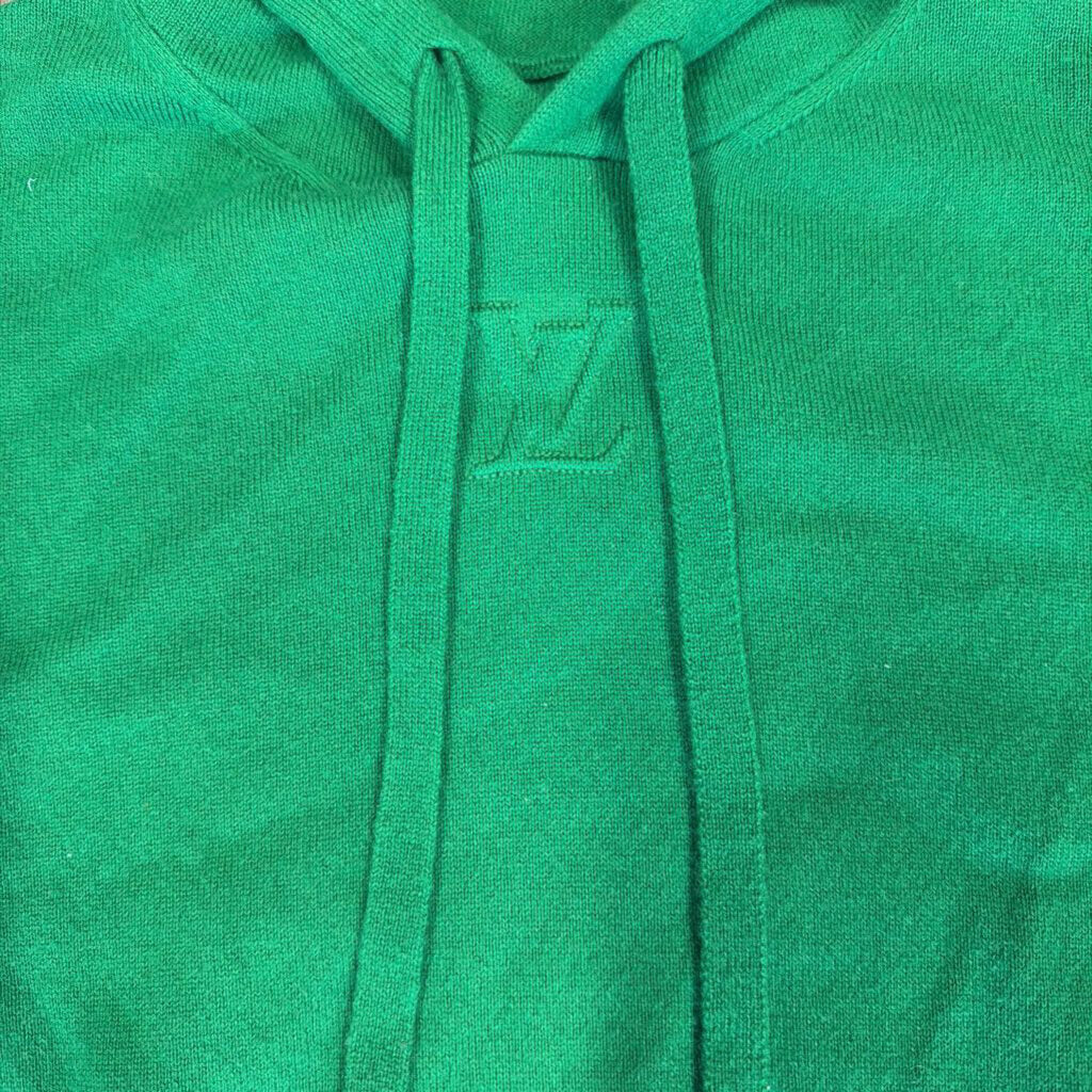 Louis Vuitton LV Light Knit Logo Hoodie Green
