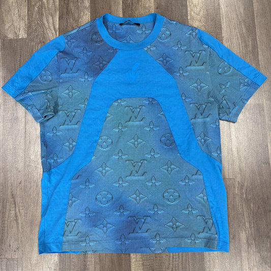 Louis Vuitton LV 2054 Intarsia Blue T-shirt