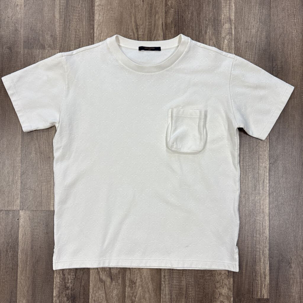 Louis Vuitton LV White Monogram Pocket T-shirt