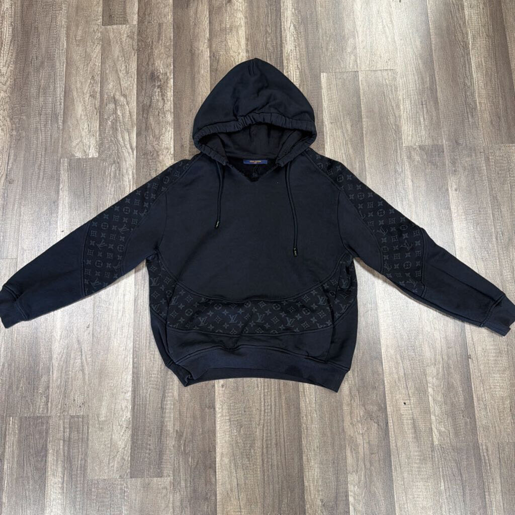 Louis Vuitton LV Circle Cut Monogram Hoodie Black (FLAW)