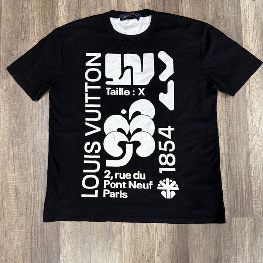 Louis Vuitton LV 1854 Graphic Articles de Voyage T-shirt Black White