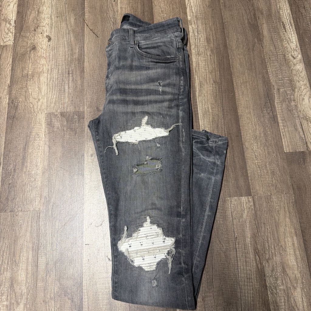 Amiri Mx-1 Jeans Grey/White Playboy Patch