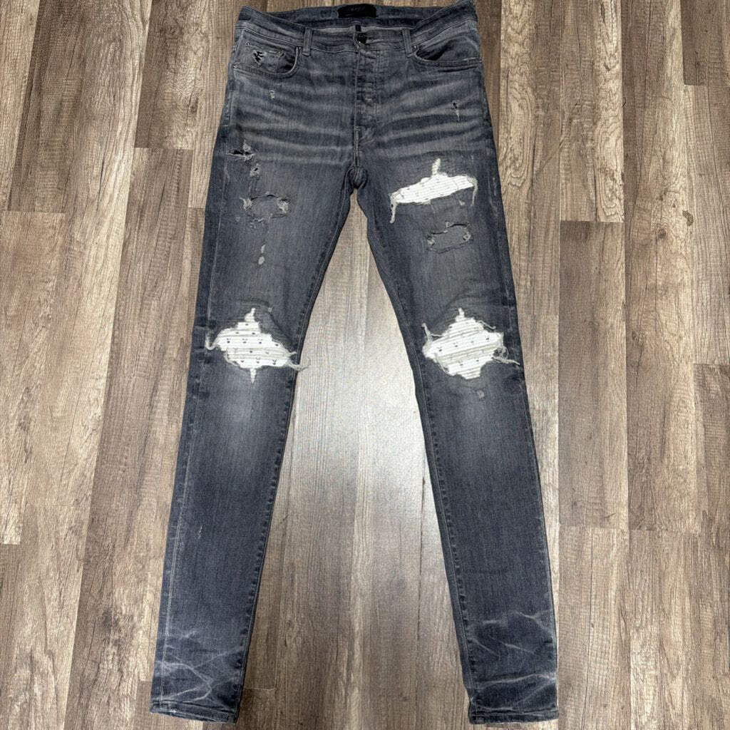 Amiri Mx-1 Jeans Grey/White Playboy Patch