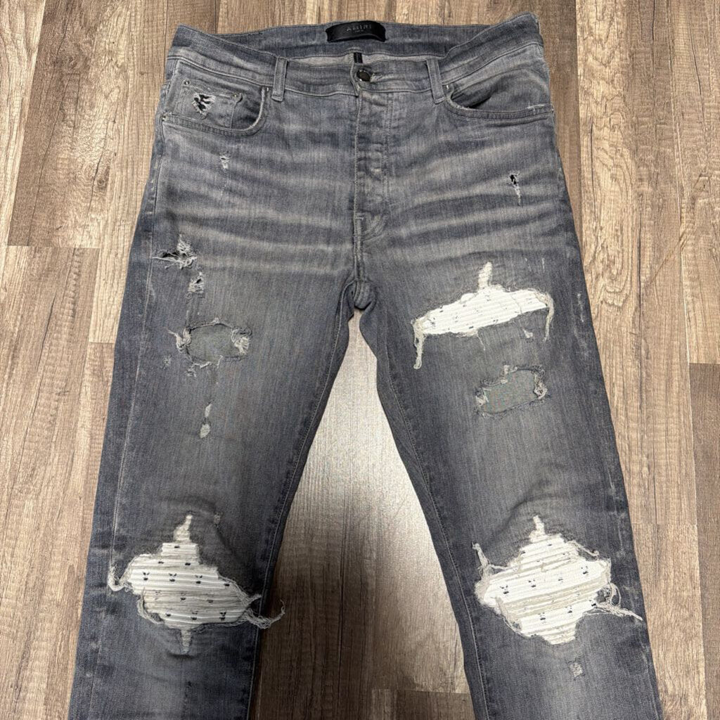 Amiri Mx-1 Jeans Grey/White Playboy Patch