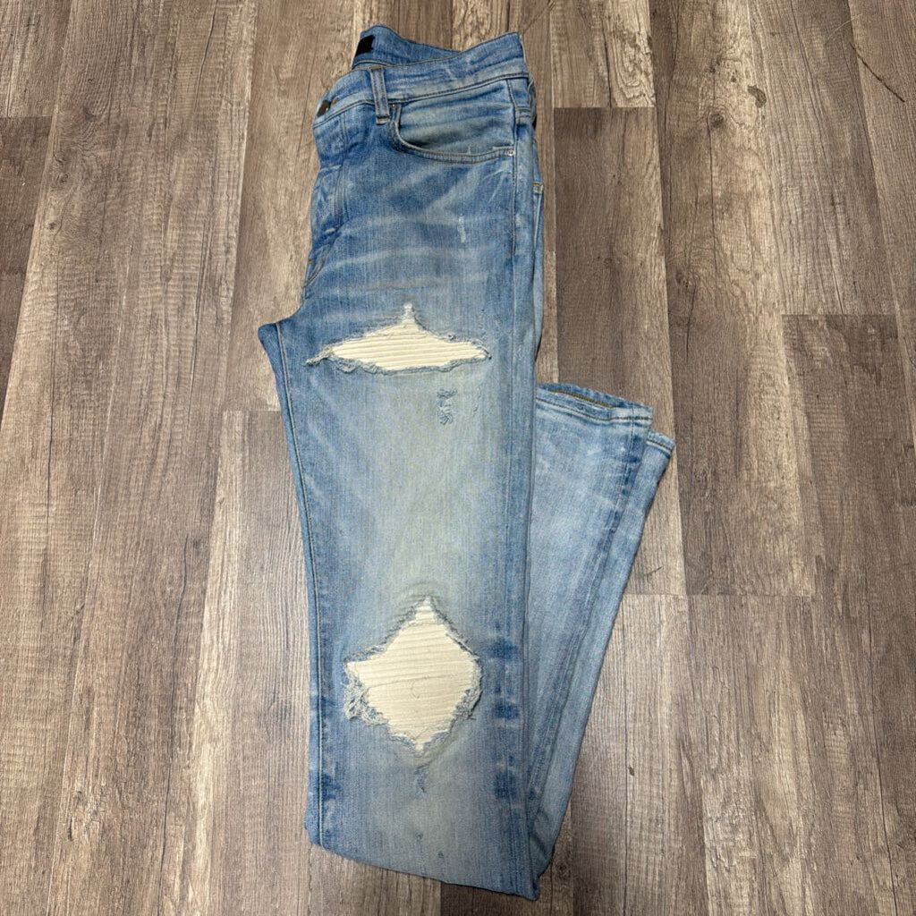 Amiri Mx-1 Jeans Blue/White Patch