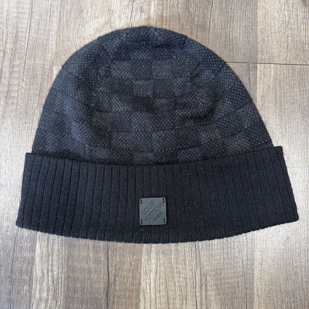 Louis Vuitton black damier beanie