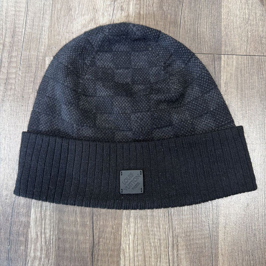 Louis Vuitton black damier beanie