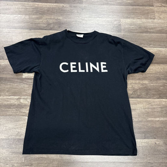 Celine Logo Black Shirt