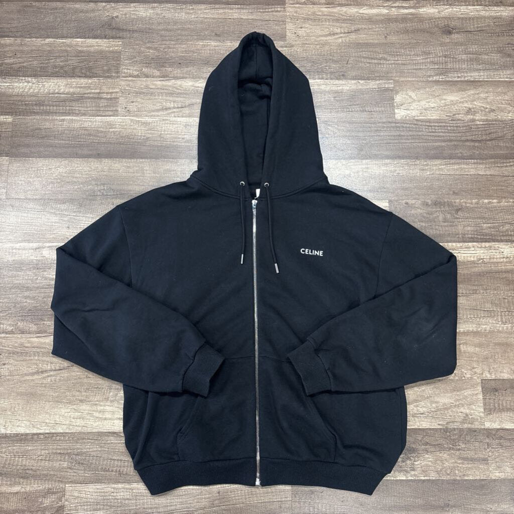 Celine Zip Hoodie Black