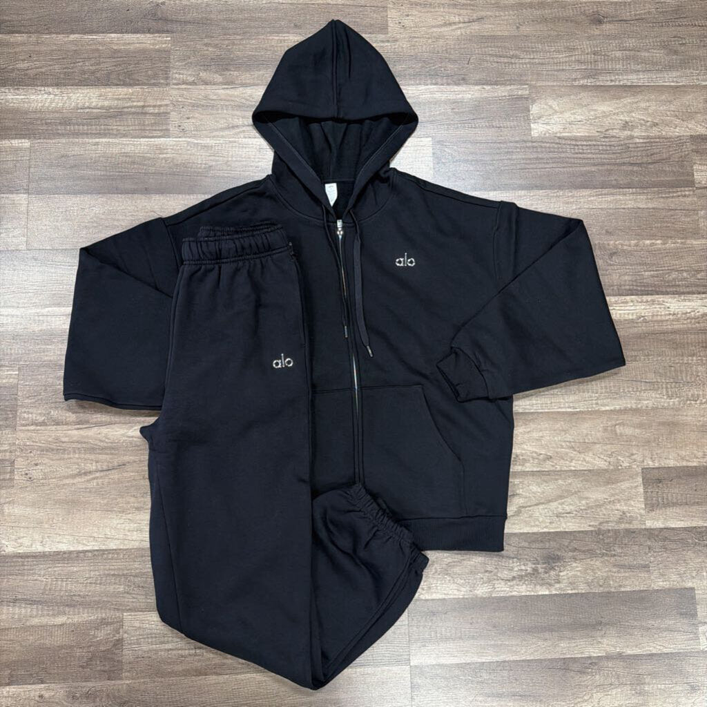 Alo Zip Up Set Black