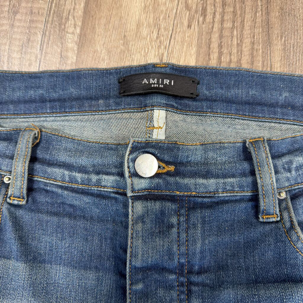 Amiri MX-1 Jeans Blue Black Patch