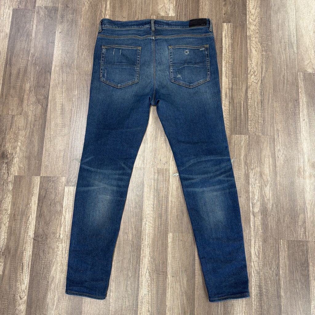 Amiri MX-1 Jeans Blue Black Patch