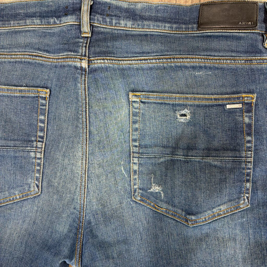 Amiri MX-1 Jeans Blue Black Patch