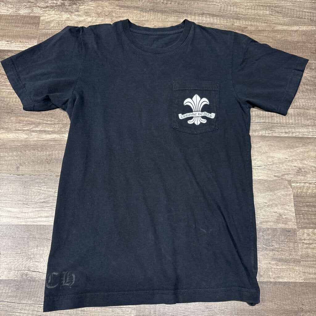 Chrome Hearts shirt black pocket Fleur monogram