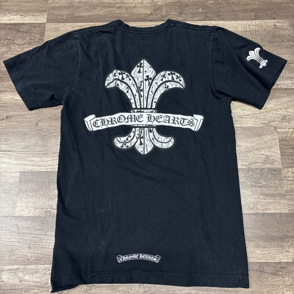 Chrome Hearts shirt black pocket Fleur monogram