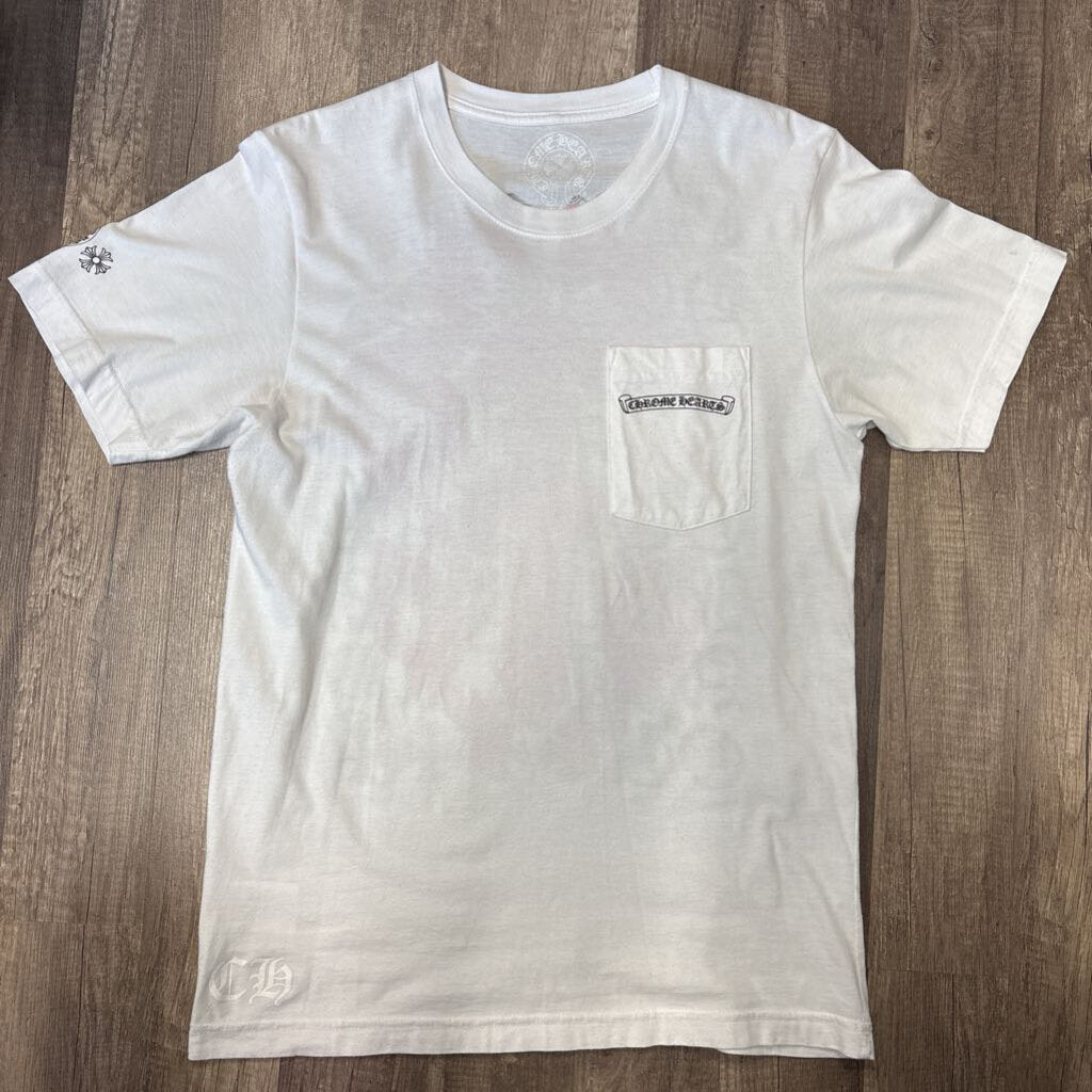 Chrome Hearts shirt white eye chart purple dagger