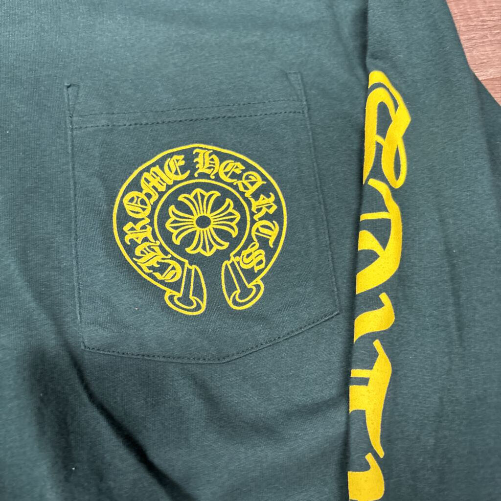 Chrome Hearts long sleeve shirt green yellow horseshoe