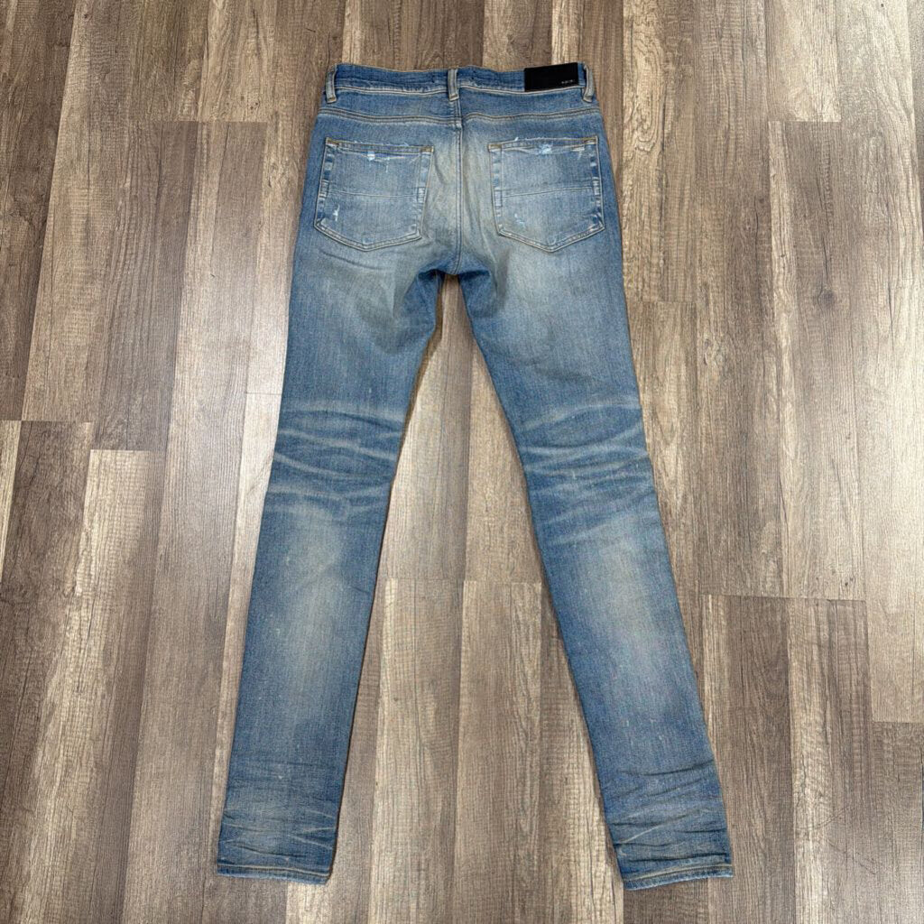 Amiri Jeans Blue Ripped Patch