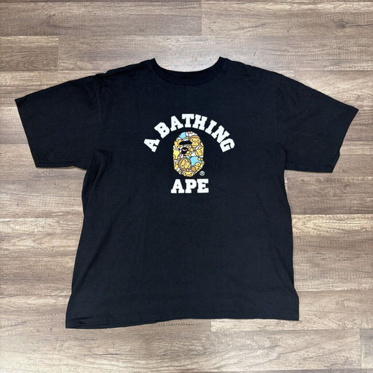 Bape shirt black a bathing ape baby milo logo