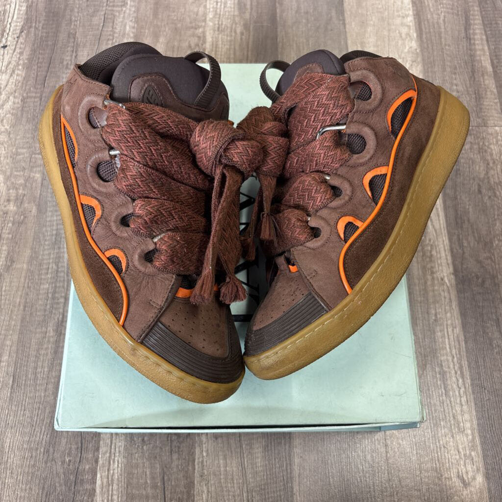 Lanvin Curb Sneaker Brown Orange