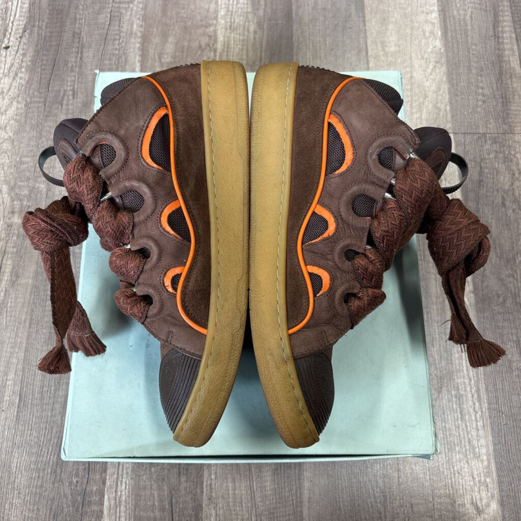 Lanvin Curb Sneaker Brown Orange